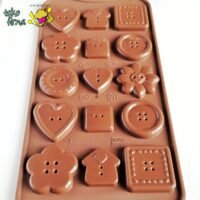 Cetakan Coklat Choco Buttons Silicomart