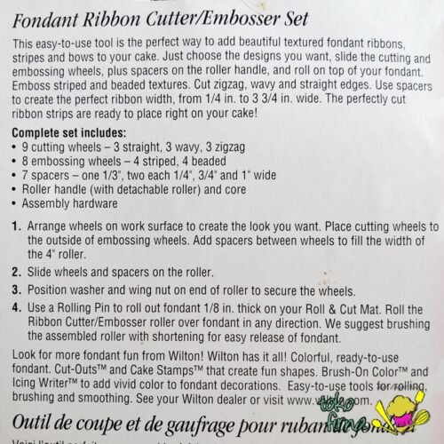 Fondant Ribbon Cutter and Embosser Set